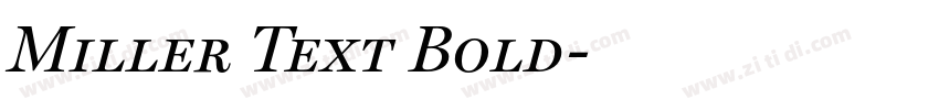 Miller Text Bold字体转换